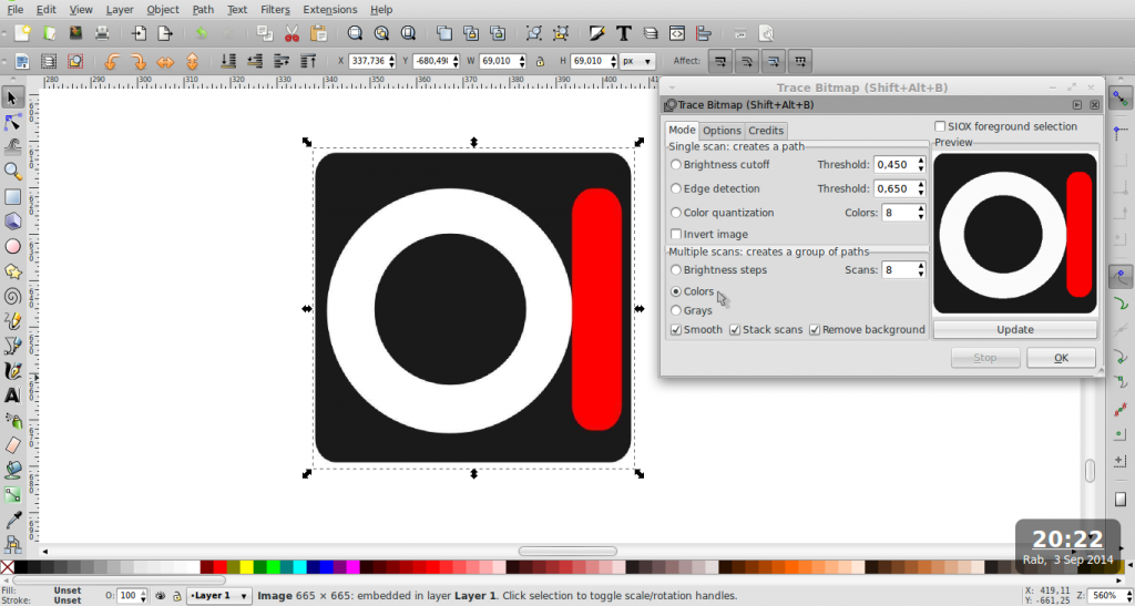 Cara Cepat Membuat Duplikat Logo ke Vektor – Inkscape - 2