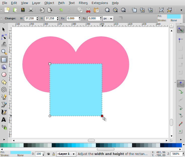 Membuat Bentuk Love – Inkscape - 3
