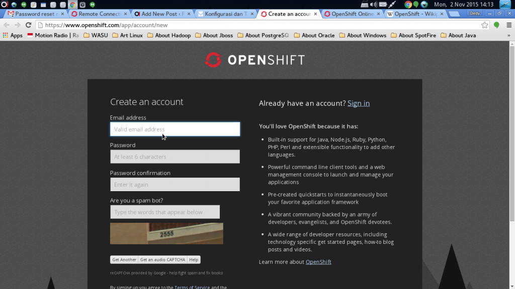 create user openshift
